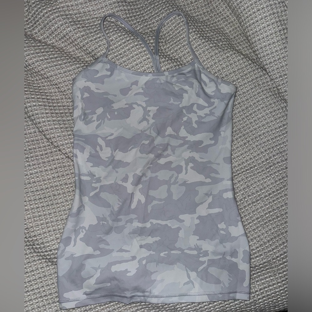 Lululemon White/Grey Camo Tank Top